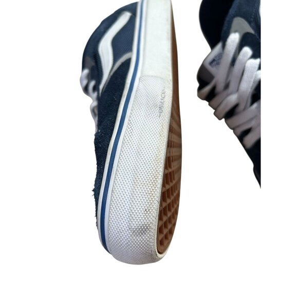 VANS Pro Skate Shoes Sneakers Blue Suede White Mens Sz 7.5 Low Top Lace Up - Picture 10 of 16